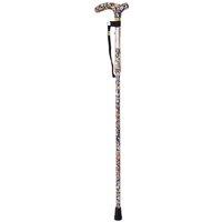 Loops Deluxe Ambidextrous Foldable Walking Cane - 5 Height Settings - Japanes Floral