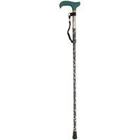 Loops Deluxe Ambidextrous Foldable Walking Cane - 5 Height Settings - Emerald Floral