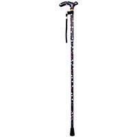 Loops Deluxe Ambidextrous Foldable Walking Cane - 5 Height Settings - Polka Dot