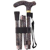 Loops Deluxe Ambidextrous Foldable Walking Cane - 5 Height Settings - Maze Design