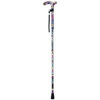 Loops Deluxe Ambidextrous Foldable Walking Cane - 5 Height Settings - Sixties Design