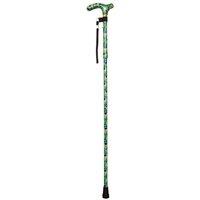 Loops Deluxe Ambidextrous Foldable Walking Cane - 5 Height Settings - Peacock Design