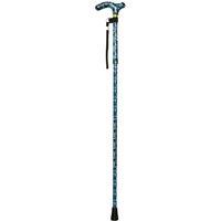 Loops Deluxe Ambidextrous Foldable Walking Cane - 5 Height Settings - Tile Design