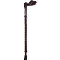 Loops Right Handed Ergonomic Handled Walking Stick - Telescopic Height - Matt Black