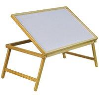 Loops Folding Wooden Bed Lap Tray - Adjustable Angle - Sturdy Legs for Added Height