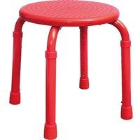 Loops Red Multi Purpose Stackable Stool - Rust proof Aluminium Frame Height Adjustable