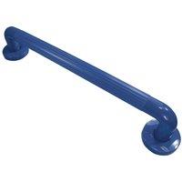 Loops Blue Ribbed UPVC Plastic Grab Bar - 450mm Length - 32mm Tube Reinforced Fixings