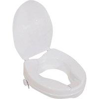 Loops Ergonomic Raised Plastic Toilet Seat with Lid - 2 Inch Height - Easy Install