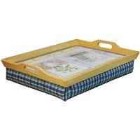 Loops Laminated Wooden Lap Tray with Built in Cushion - 100 x 495 x 385mm - Easy Clean