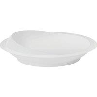 Loops White Plastic Scoop Plate - Removable Suction Cup Base - Independent Dining Aid