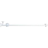 Loops White Three Flanged Mopstick Handrail Support - Swivel Bracket - Mobility Aid