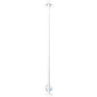 Loops White Two Flanged Mopstick Handrail Support - Swivel Bracket - Mobility Aid