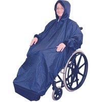 Loops Blue Polyester Wheelchair Mac with Sleeves - Waterproof Fabric Machine Washable