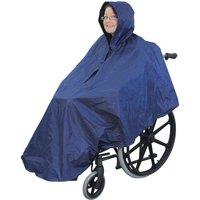 Loops Blue Polyester Wheelchair Poncho - Waterproof Fabric - Machine Washable