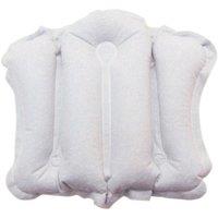 Loops Inflatable Bath Cushion with Suction Cups - Neck & Shoulder Support - White