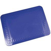 Loops Blue Silicone Rubber Anti Slip Table Mat - 255 x 185mm - Dishwasher Safe Dining