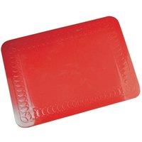 Loops Red Silicone Rubber Anti Slip Table Mat - 255 x 185mm - Dishwasher Safe Dining