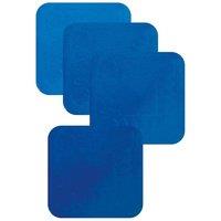 Loops 4 Pack Blue Anti Slip Silicone Table Coasters - 140 x 140mm - Dishwasher Safe