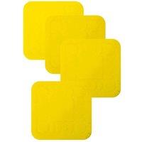 Loops 4 Pack Yellow Anti Slip Silicone Table Coasters - 140 x 140mm - Dishwasher Safe