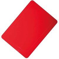 Loops Red Silicone Anti Slip Table Mat - 350 x 250mm - Dishwasher Safe Dining Mat