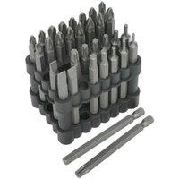 Loops 32 Piece Power Tool Bit Set - 75mm Extra-Long Bits - Chrome Vanadium Steel in Metallics