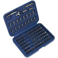 Loops 100 Piece Power Tool Security Bit Set - Chrome Vanadium Steel Bits - Case in Metallics