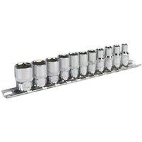 Loops 11 PACK Socket Set - 1/4 Imperial Square Drive - 6 Point Sockets HIGH TORQUE