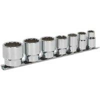 Loops 7 PACK - Whitworth Socket Set - 3/8 Imperial Square Drive 12 Point HIGH TORQUE