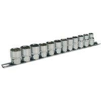 Loops 12 PACK Socket Set - 3/8 Metric Square Drive - 12 Point WallDrive High Torque