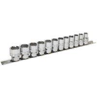 Loops 12 PACK Socket Set 3/8" Metric Square Drive - 6 Point LOCK-ON Rounded Heads