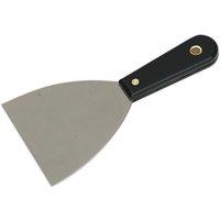 Loops 100mm Rigid Scraper - Chrome Plated Steel Blade - Composite Handle Hanging Hole in Metallics