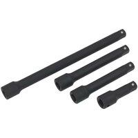 Loops 4 Piece Impact Extension Bar Set - 1/2" Sq Drive - 75mm 125mm 150mm & 250mm Bars