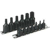 Loops 13 PACK TRX Star SECURITY Socket Bit Set - 1/4" & 3/8" Square Drive BLACK OXIDE