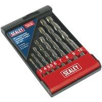 Loops 8 Piece Tungsten Carbide Tipped Masonry Drill Bit Set - 3 to 10mm - Flute Shank