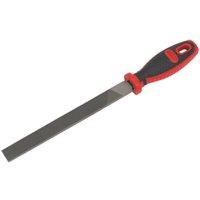 Loops 200mm Flat Engineers Hand File - Double Cut - Coarse - Comfort Grip Handle