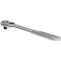 Loops Low Profile 90-Tooth Ratchet Wrench - 1/4 Inch Sq Drive - Flip Reverse Mechanism