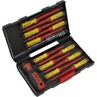 Loops 13 PACK Interchangeable VDE Screwdriver Set - 1000V Shock Proof Insulated Shaft