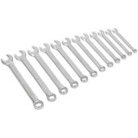 Loops 12pc Slim Handled Combination Spanner Set -12 Point Metric Ring Open Head Wrench