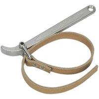 Loops Oil Filter Strap Wrench - Drop Forged Steel - 60mm to 140mm Rubberised Strap in Metallics