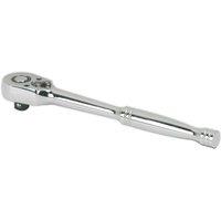 Loops 48-Tooth Pear-Head Ratchet Wrench - 1/4 Inch Sq Drive - Flip Reverse Mechanism