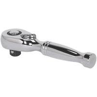 Loops Stubby 48-Tooth Pear-Head Ratchet Wrench - 3/8 Inch Sq Drive - Flip Reverse