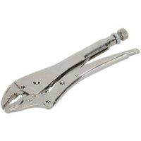 Loops 230mm Locking Pliers - Curved Deeply Serrated 45mm Jaws - Hardened Teeth