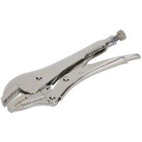 Loops 185mm Locking Pliers - Straight Deeply Serrated 30mm Jaws - Hardened Teeth