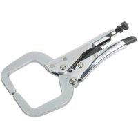 Loops 165mm Locking C-Clamp Pliers - 45mm Capacity Jaws - One-Handed Operation