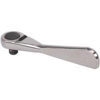 Loops Stainless Steel Micro Ratchet Wrench - 1/4" Sq Drive - 72-Tooth - Slide Reverse in Metallics