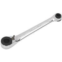 Loops 120mm Reversible Ratchet Spanner - 1/4" Hex x 10mm Hex - 72-Tooth Ratchet Action