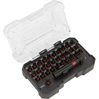 Loops 42 Piece Impact Grade Power Tool Bit Set - S2 Steel Bits - Plastic Storage Case in Metallics