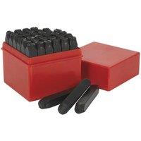 Loops 36 Piece Letter & Number Punch Set - 8mm Character Height - High Carbon Steel in Metallics