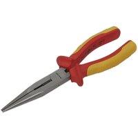 Loops 200mm Long Nose Pliers - Serrated Jaws - Hardened Cutting Edges - VDE Approved