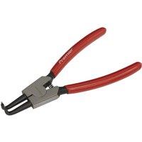 Loops 140mm Bent Nose External Circlip Pliers - Spring Loaded Jaws - Non-Slip Tips